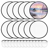 Taille du ventilateur : Chaque éventail pliant à la main mesure environ 21 cm de diamètre et 2 mm d'épaisseur, peut être utilisé comme ventilateur portatif, le diamètre plié est d'environ 90 mm, et la taille du sac est de 97x93 mm.