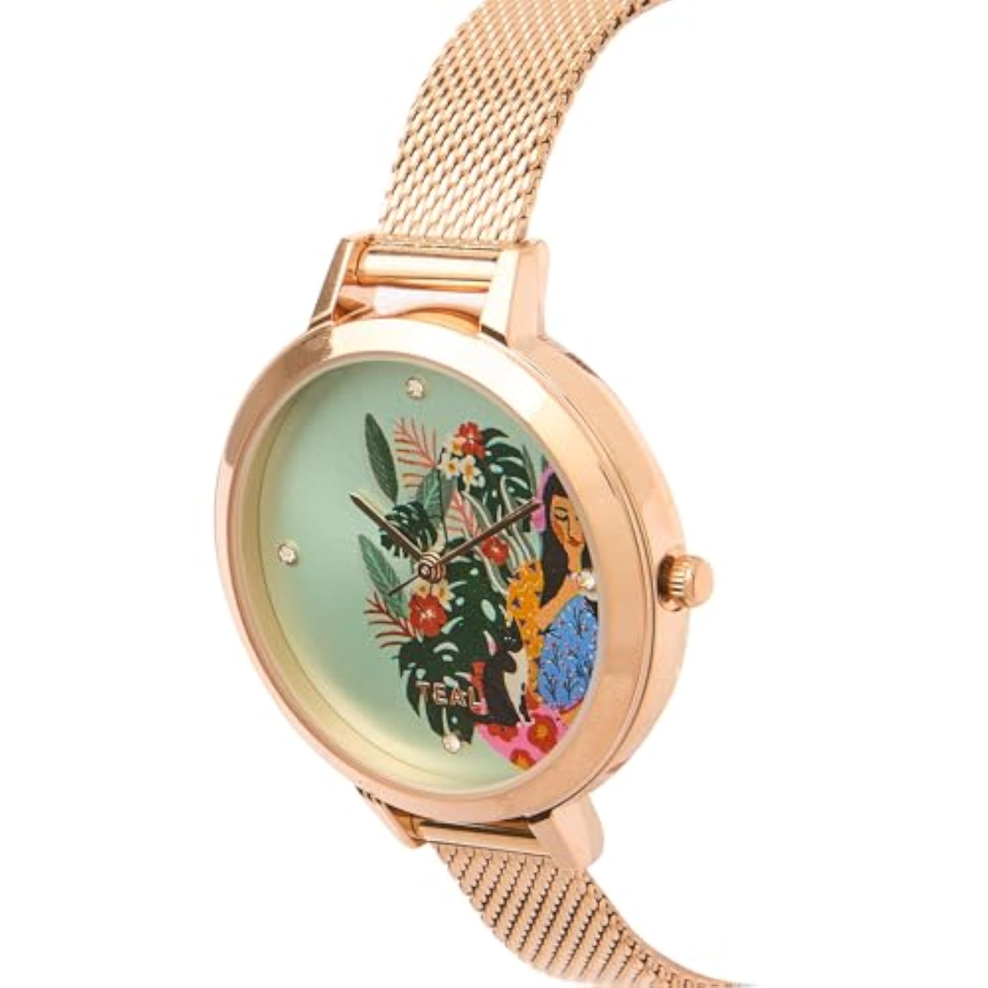 Women's Round Dial Analog Watch, Live Slow Collection