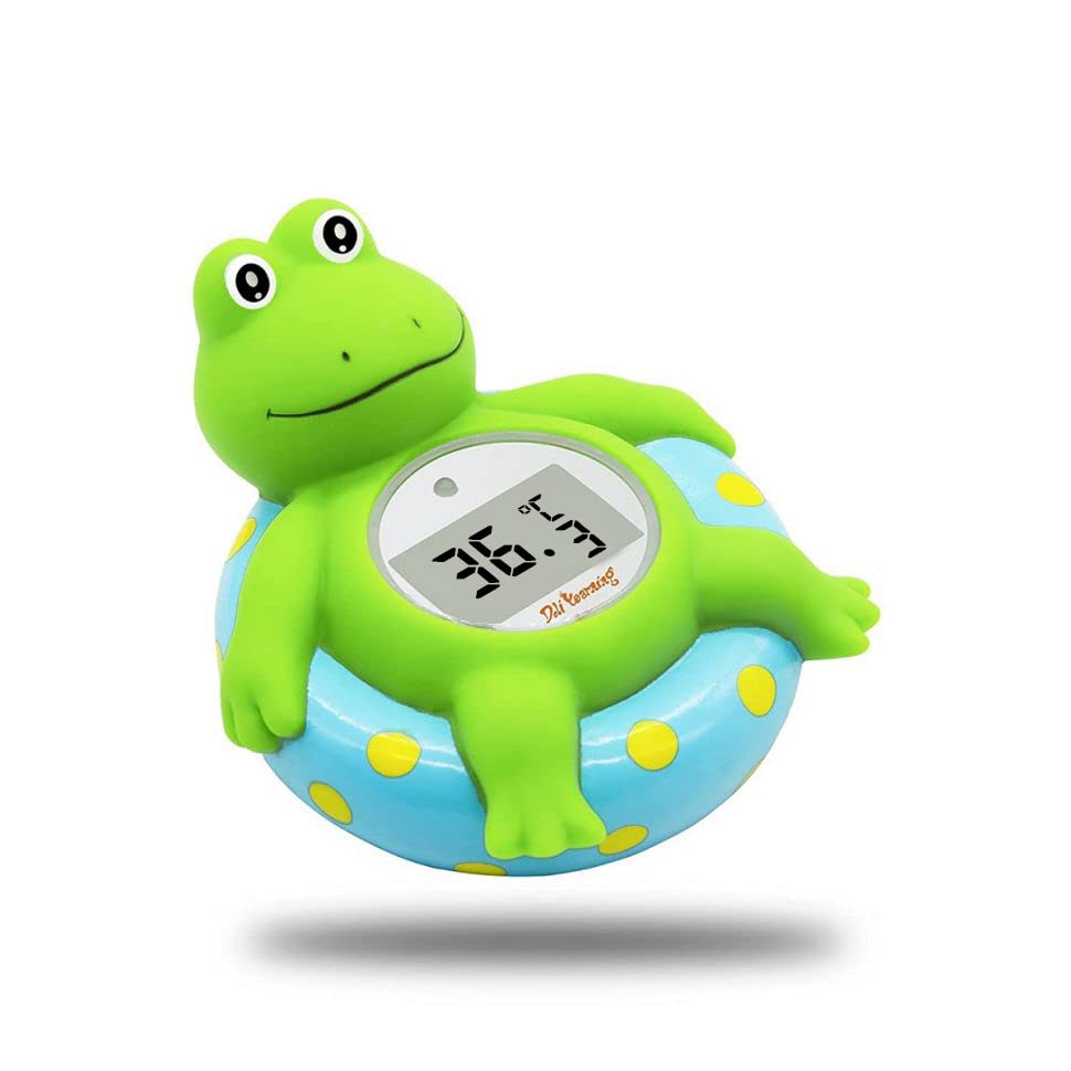Doli Yearning Thermomètre de bain pour bébé, jouet de bain flottant pour tout-petits, thermomètre de baignoire, à degrés Fahrenheit et Celsius – Bleu