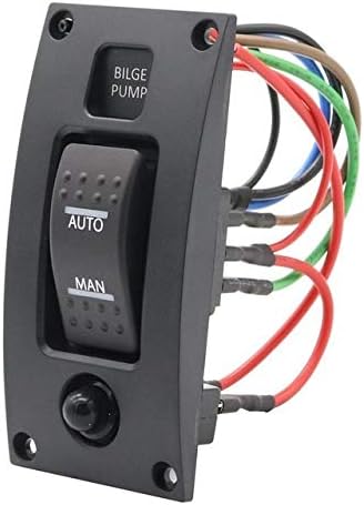 12-24V Bilge Pump Switch Alarm Waterproof Ship Deck Cleaning Control Panel for Boat Switch Panel