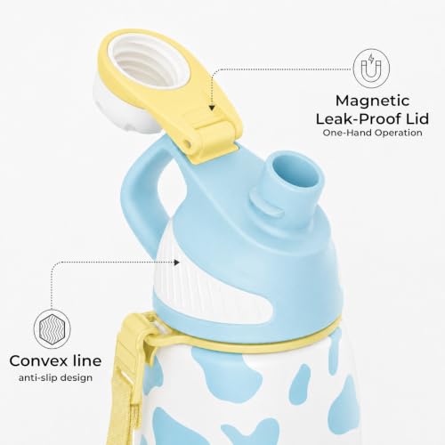 Image of 32 oz Insulated Stainless Steel Water Bottle No Straw Magnetic Lid
