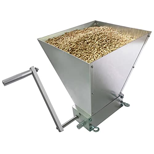 JNPGVTCD Molino de Granos Ajustable de 2 Rodillos Trituradora de Cebada casera de Acero Inoxidable 304 Taladro de Baja Velocidad Disponible Espacio Entre maltas