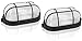 Produktbild 2er Pack - Saunalampe Kellerlampe Bulkhead E27 IP54 schwarz - Aluminium-Gehäuse mit Glasabdeckung