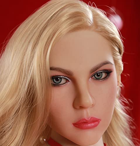 Loerss Silicone Doll Head, Advanced Hair Transplant Or Wig,Makeup Doll Head For Tpe & Silicone Dolls With Mouth, Lifelike Women Single Doll Head, Snap Or M16 Studs Fixed Connection Doll Accessories #TOP1