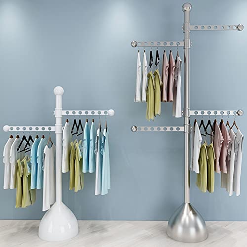Séchoir à linge pliable argent de 160 cm avec barre transversale - 2