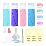 Contenedores de champú de viaje, botellas de spray de champú de tamaño de viaje, juego de accesorios de avión cosméticos portátiles para ducha, viaje por carretera, suministros de lavado corporal