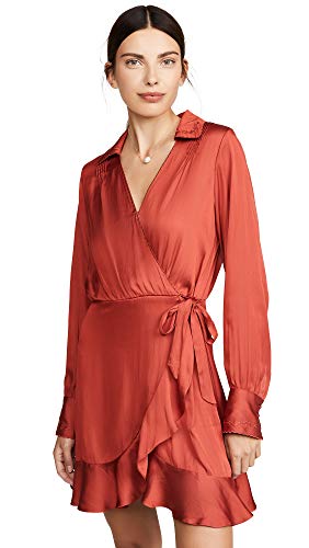 PAIGE Women's Parisa Dress, Tulip Red, X-Small