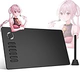 【VEIKK】ペンタブレット ペンタブ 板タブ 10×6インチ お絵描き 板タブ イラスト用 安心日本語サポートあり (A15pro-グレーリング)