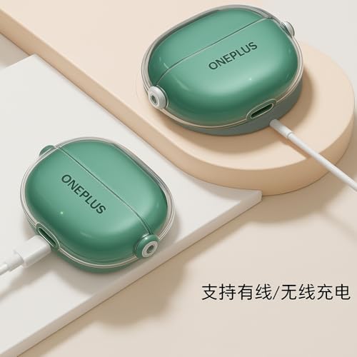 Image of Case Cover Compatible with OnePlus Nord Buds 3 Pro (Earbuds Not Included) (Transparent with Black Lock)