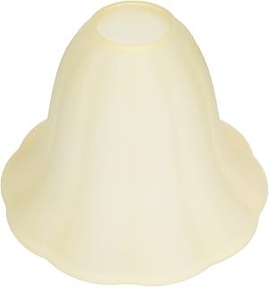 OSALADI Bell Glass Lampshade Frosted Glass Lampshade European Style Glass Lampshade Flower Shaped Glass Shade for Chandelier and Pendant Light