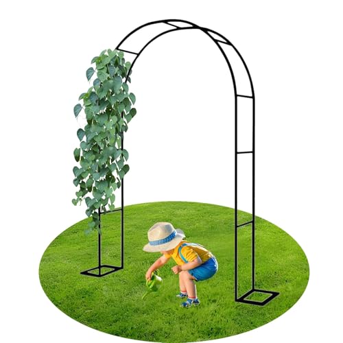 Arche d'arbre de Jardin, Grande Arche À Caissons pour Jardin Extérieur Vigne, Décoration de Fête de Vacances, Plantes Grimpantes pergola, Noir (3.9/5.9/7.8ft)(Black,H2.2mxW1.2m)