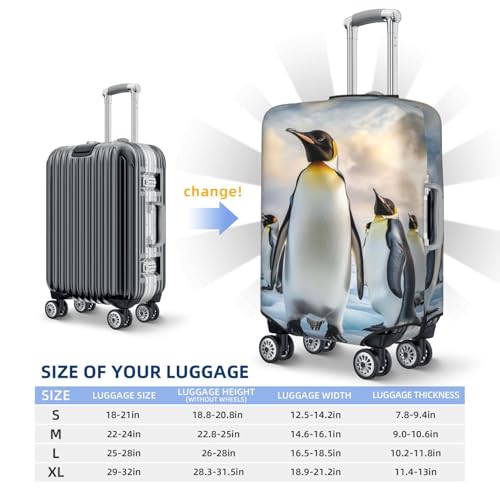 Luggage Cover Elastic Suitcase Cover Protector Sea Penguin Luggage Covers Travel Suitcase Covers Carry On Luggage Sleeve Suitcase Baggage Cover for Adult Travel2