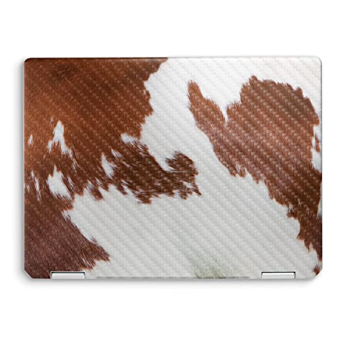 Image of MightySkins Carbon Fiber Skin Compatible with HP Spectre x360 14 inch (2022) Full Wrap Kit - Cow Hide | Protective, Durable Textured Carbon Fiber Finish | Easy to Apply | Made in The USA