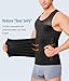 Men Body Shaper Slimming Vest Tight Tank Top Compression Shirt Tummy Control Underwear Moobs Binder (Black, XL)
