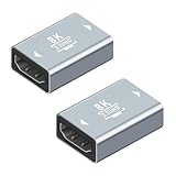 Powice 2 Stücke HDMI Kupplung 8K, Verbinder Buchse auf Buchse, Unterstützung 8K@60Hz...