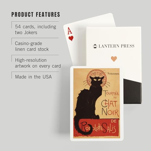Juego de cartas Poker Lantern Press Chat Noir Cabaret miniatura 3