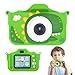 awakentti Children's Camera Toys, Children Digital Video Camcorder Camera with Cartoon Soft Silicone Cover, Cute Portable Toy for Kids Aged 3-12 Years Old (Green)