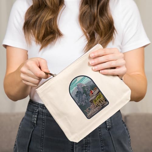 Lantern Press Yosemite National Park, California, Glacier Point and Half Dome, 100% Cotton Zipper Pouch, Travel Accessory, Go Bag2