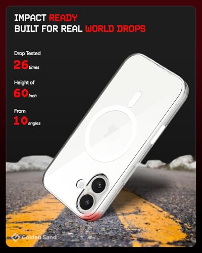 Image of Golden Sand Aura MagSnap Series Transparent Back Cover for iPhone 17 5G | Ultra-Clear Glass Feel | Military Grade Protective Case, Camera Protection (Crystal Clear)