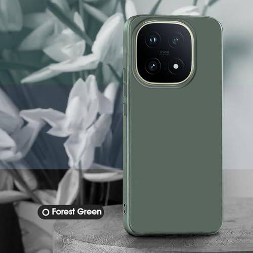 Image of Back Cover for iQOO 15 5G | Full Camera Protection | Premium Liquid Silicon Case | Flexible Bumper Case for iQOO 15 5G (Military Green)