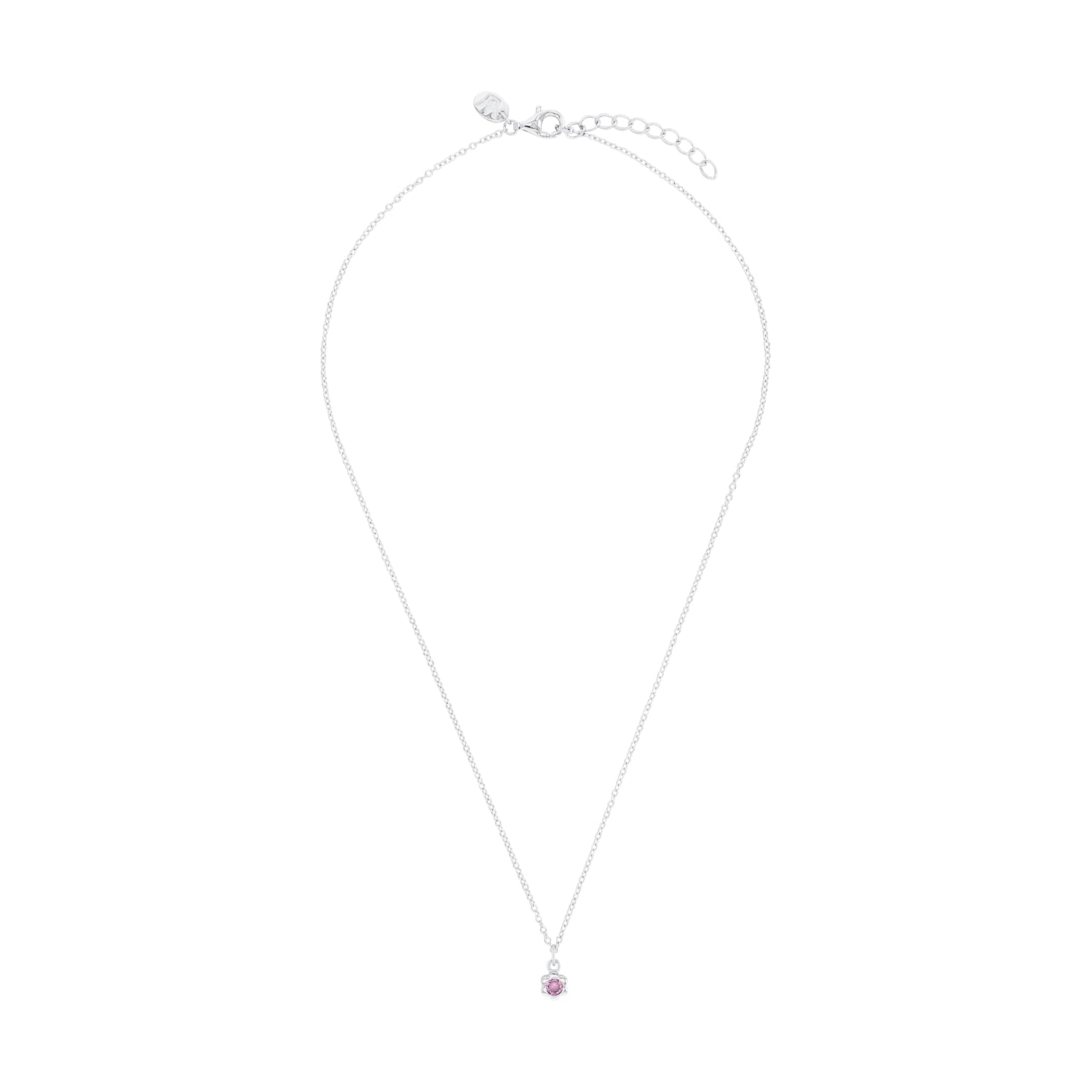 Prinzessin Lillifee Kette mit Anhänger 925 Sterling Silber Mädchen Kinder Halsschmuck, mit Zirkonia synth., 35+3 cm, Silber, Januar, Kommt in Schmuck Geschenk Box, 2038718
