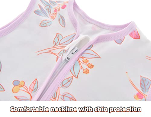 Chilsuessy Baby Schlafsack mit Beinen 1.5 Tog Schlafsack 100% Baumwolle Ganzjahres Schlafsack mit Füßen Babyschlafsack Schlafsack Kinder, 1.5 Tog/Frühlingsmagpie, 90cm/Baby Höhe 95-105cm