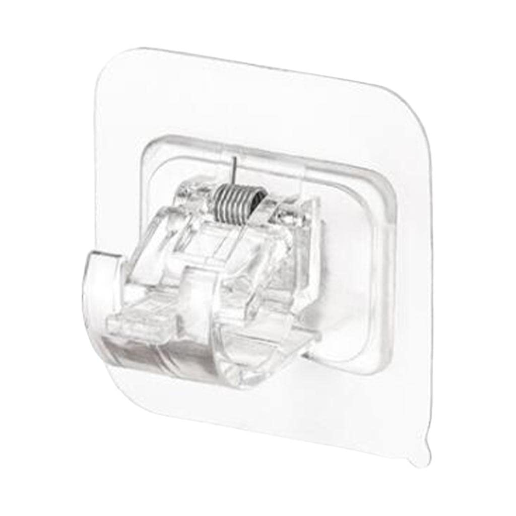 Lot de 5 supports de tringle à rideaux - Crochets muraux en ABS - Pour la maison - Transparent