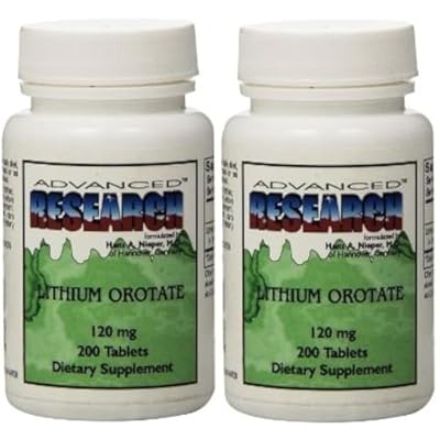 NCI Advanced Research Dr. Hans Nieper Lithium Orotate Tablets 120 mg 200 tablets pack of 2