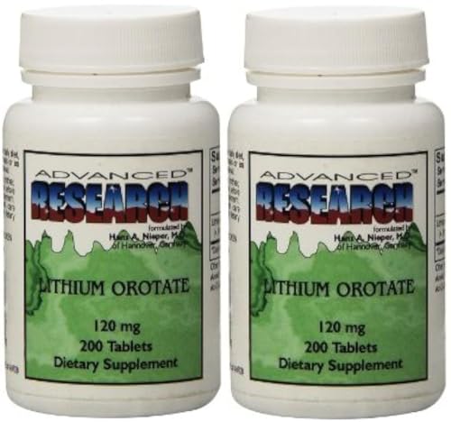 NCI Advanced Research Dr. Hans Nieper Lithium Orotate Tablets 120 mg 200 tablets (pack of 2)