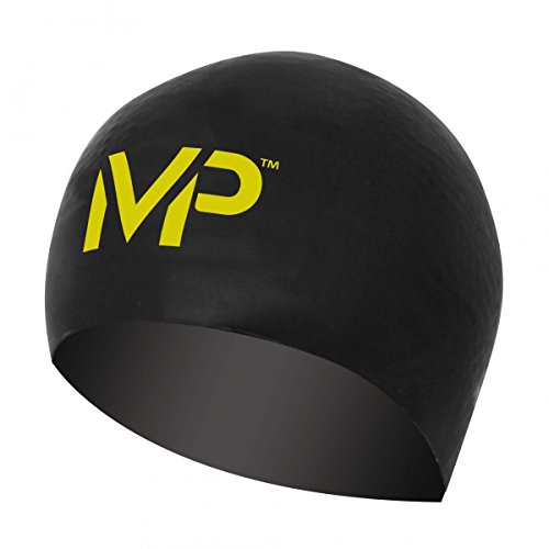Michael Phelps Race Gorro de natación, Unisex, Negro, Talla única