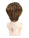 Kalyss Short Brown Curly Wavy Wigs for Women Premium Synthetic Brown Men's Wig