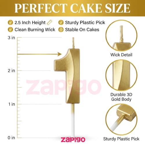 Image of Balloonistics Gold 40-Inch Foil Number 5 Balloon with Matching Number Candle - Combo Set for 5th Birthday, Anniversary, Party Decoration, Photo Booth Backdrop