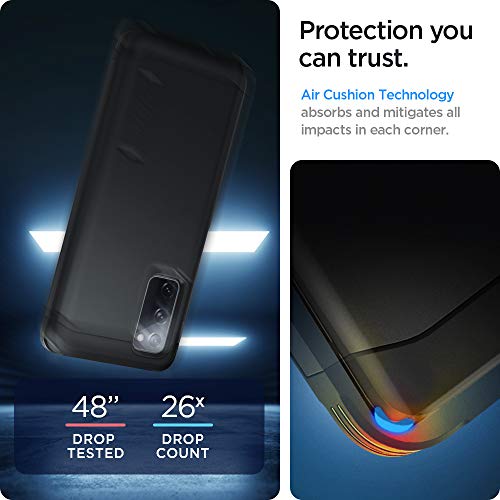 Image of Spigen Tough Armor | Samsung Galaxy S20 FE 5G Case [Kickstand] [Air Cushion Protection] Galaxy S20 FE Back Cover | TPU+PC - Black