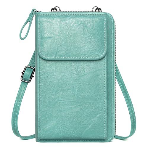 Image of KUKOO Small Crossbody Bags for Women PU Leather Cell Phone Purse Wallet with Credit Card Slots