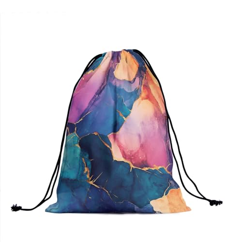 Image of Nerxy Colorful Marble Gymnastics Grip Bag - Marbling Grip Bags for Gymnastics Mini Gym Bag Marbled Drawstring Storage Pouch Adjustable