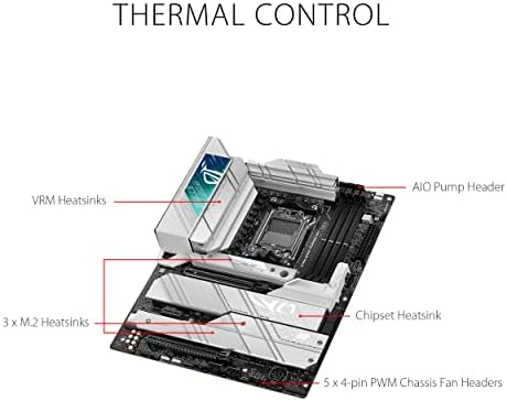 ASUS ROG Strix X670E-F Gaming WiFi AMD Ryzen AM5 ATX motherboard, 16 + 2 power stages, DDR5 support, four M.2 slots with heatsinks, USB 3.2 Gen 2x2, PCIe 5.0, WiFi 6E, AI Cooling II, and Aura Sync