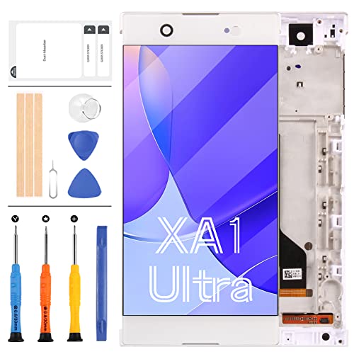 LADYSON Écran tactile LCD de rechange pour Sony Xperia XA1 Ultra C7 G3221 G3212 G3223 G3226 avec kit de réparation et outils inclus Blanc