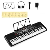 KOMFOTTEU Piano Numérique 61 Touches, 200 Rythmes, 200 Sons et 70 Démos, Clavier de Piano ...