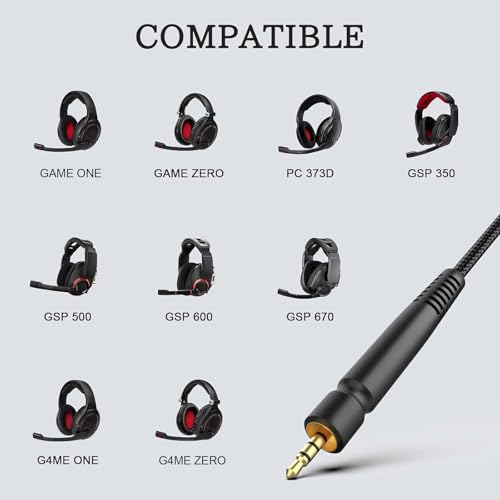 Cable de reemplazo Zosvoses GSP 500 compatible con SENNHEISER 6.6ft miniatura 2