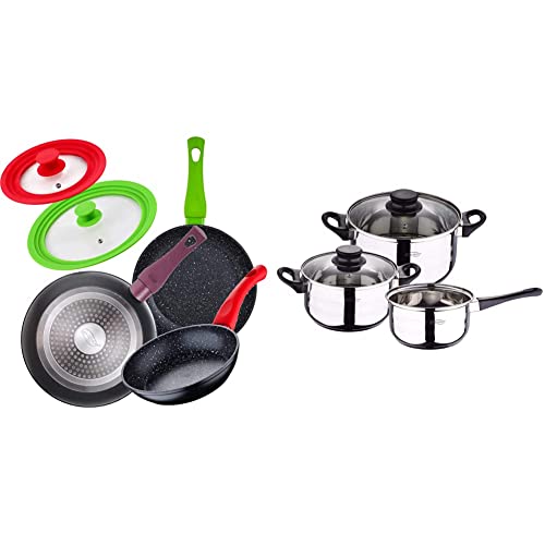 Batterie De Cuisine Et Casseroles Inox Cassel SAN IGNACIO 12 Pièces  18/22/26 Cm  SAN IGNACIO 12 Pieces 18 22 26 Cm San Ignacio Daimiel En Aluminium Forge 93878683