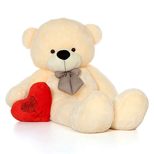 Image of ToYBULK Teddy Bear, Teddy Bear 4 Feet for Girls, Soft Toys for Girls, Big Teddy Bear, Toys for Girls, Birthday Gift for Girls /Wife /Girlfriend /Husband, (4 Feet, Beige)