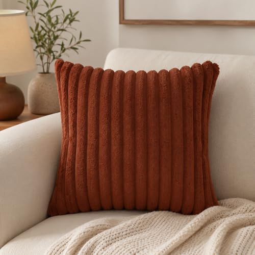 Image of Wakefit Designer Cushion Cover | 16x16 inch | Super Soft Durable Fabric | Machine Washable | Pack of 1 | Aura Terracotta