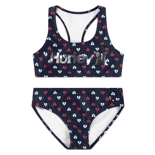 Hurley Girl's Two-Piece Racerback Bikini Swim Set (Big Kids)