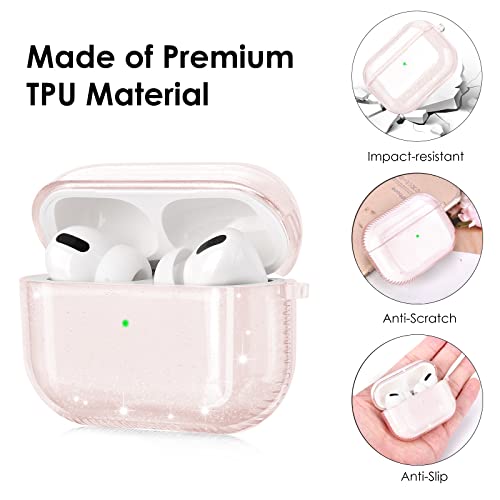 Koreda Compatible With Airpods Pro 2Nd Generation/1St Generation Case Cover, Soft Clear Tpu Bling Transparent Protective Shockproof Case Designed With Keychain For Airpods Pro & Airpods Pro 2 Case #TOP5