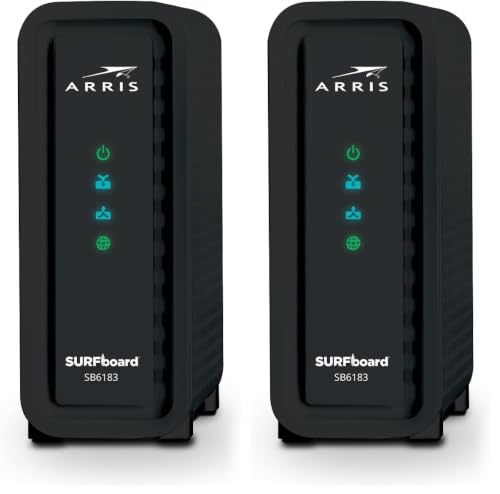 Image of ARRIS (SB6183) -Cable Modem - Fast DOCSIS 3.0 16x4 Gigabit, [Check with Your Provider for Compatibility], 1 Gbps Port, 2 Year Warranty, 400 Mbps Max Internet Speed (Pack of 2)