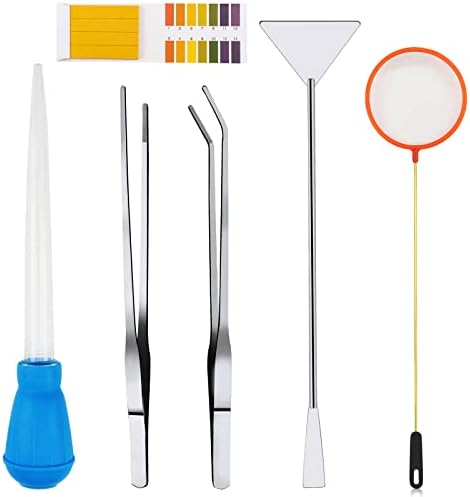Fish Tank Cleaning Tools, 6 pcs Aquarium Cleaning Tools, Feeder Tools Kit, Aquarium Plants Cleaner, Algae Scraper for Glass Aquariums