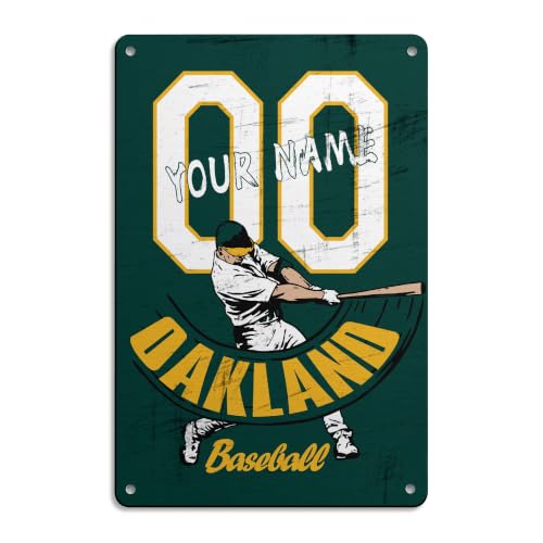 Image of ANTKING Oakland Metal Sign Custom Sign Decor for Men Youth Boy Gifts