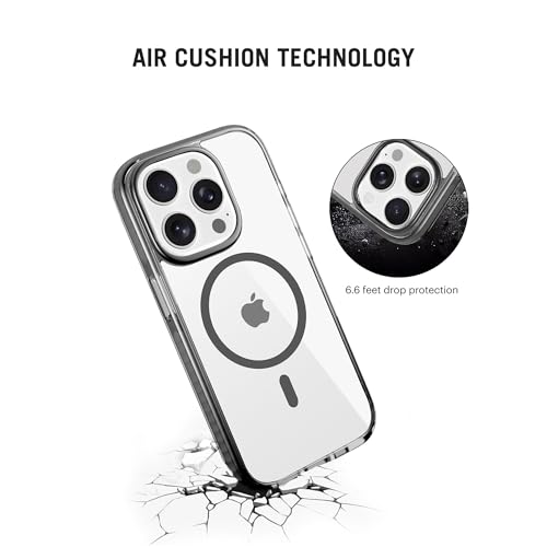 Image of DailyObjects Stride 3.0 Clear Magnetic Protective Case Cover Compatible with iPhone 14 Pro |Magsafe|Camera & Body Protection|Anti Shock,Scratch Resistant|Precise Cutouts Design|Wireless Charging-Clear