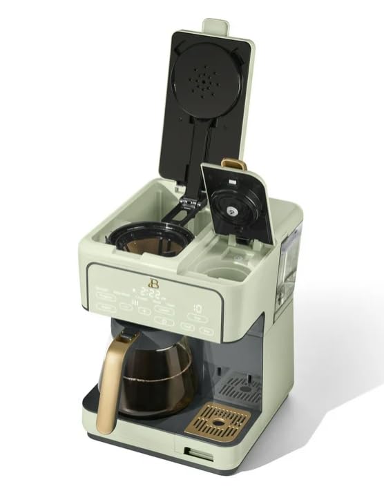 Beauti Multi Brew 12 Cup Programmable Drip & Single Serve Coffee Maker, Versatile Brewing (6oz, 8oz, 10oz, 12oz, 14oz), Pods or Ground, Over Ice option, Keep Warm mode (Sage Green) — view 7