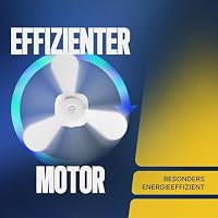 Bestlivings Mobiler Deckenventilator mit Akku & Licht – 3600mAh USB Ventilator mit Fernbedienung, 4 Stufen, Timer, leise, tragbar für Camping, Garten, Indoor – Ansicht 4